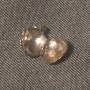 Vintage Sterling Shell/Pearl Charm